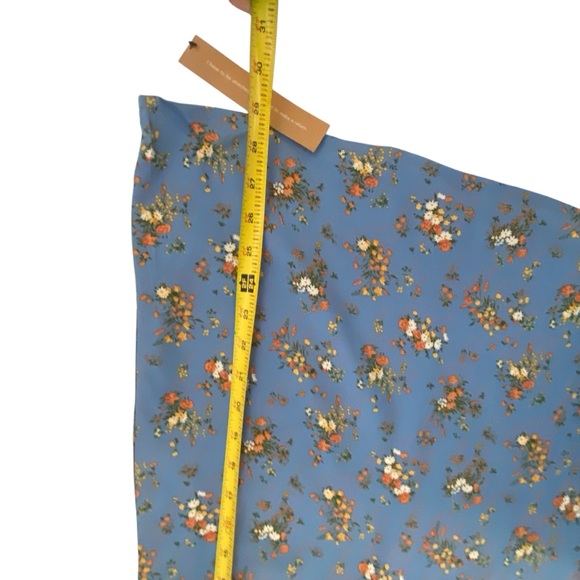 Reformation NWT Ventura Rory Blue w/ Flowers True Mini Slip Dress SZ Small - Picture 13 of 16